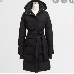 J crew NWOT black puffer coat